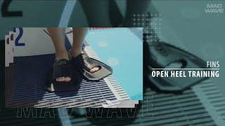 New  Swim Training Fins  Open Heel Training Mad Wave