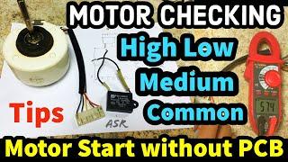 Ac blower Motor direct start how to check High low medium Blower motor winding testing tips Tricks