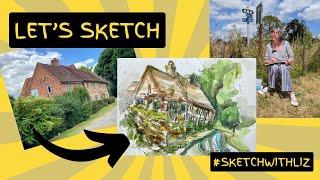 How to begin urban sketching - step by step for beginners filmed on location