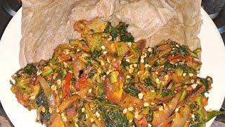 Local delicacy made with corn known as isusu enjoy with delicious sauce.