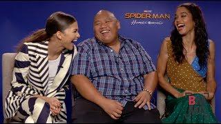 Zendaya Jacob Batalon & Laura Harrier Interview - Spider-Man Homecoming