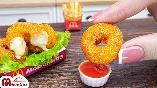 Amazing Miniature Mcdonald Mozzarella Chicken Donuts Recipe  ASMR Cooking Mini Food