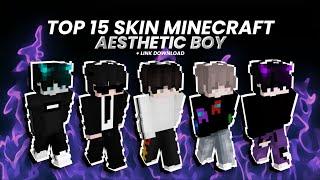 TOP 15 SKIN MINECRAFT BOY AESTHETIC  MCPE INDONESIA