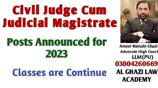 Civil Judge Cum Judicial Magistrate Posts 2023