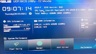 BIOSBOOT Menu setup on ASUS H81M-P Motherboard Explanation