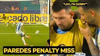 Paredes apologized to MESSI after his penalty miss against Peru  Football News Today