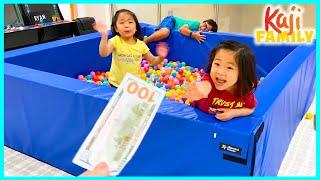 24 hrs in the Ball Pit Challenge Wins with Ryan Emma and Kate