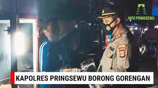 KAPOLRES PRINGSEWU BORONG MAKANAN PEDAGANG KAKI LIMA