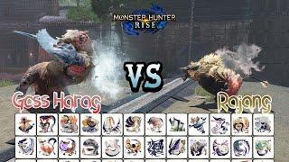 Goss Harag Vs Rajang All Bosses Deathmatch  Monster Hunter Rise Turf War