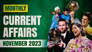 November Monthly Current Affairs 2023  All competitive exams