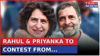 Rahul Gandhi & Priyanka Gandhis Seats Disclosed Sources Reveal Big On Congress Plan For LS Polls