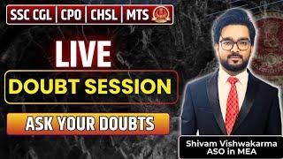 Live- Ask Your Doubt QnA Regarding All Upcoming SSC Exams  Shivam Vishwakarma #ssc #cgl #ssccgl