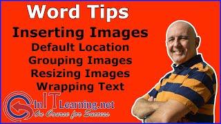 Insert Images into MS Word. Resize position group and wrap text. Change default insert folder