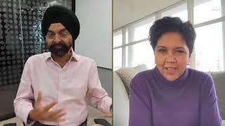 AIF Ajay Banga & Indra Nooyi on her book My Life in Full Work Family and Our Future.