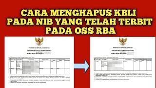 CARA MENGHAPUS KBLI PADA OSS RBA