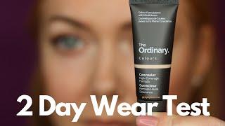 THE ORDINARY Concealer Review  2 Day Wear Test  Swatches of shade 1.1P + 1.2N on Dry Mature Skin