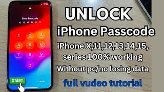 How to unlock iPhone screen passcode iPhone X1112131415 Series Without Computer no Losing data