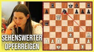 Ein sehenswerter Opferreigen  Petra Papp vs. Melanie Lubbe  chess.com 2020