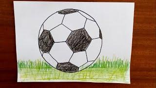 كيفية رسم كرة القدم بالخطوات