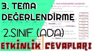 3. Tema Değerlendirme Çalışmaları Milli Mücadele ve Atatürk  Ada Yayınları 2. Sınıf