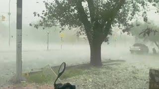 Stones form the sky show no mercy Hailstorm causes damage in Mendoza Argentina