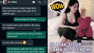 DI AJAK BU BOS TIDUR BERSAMA DI RANJANG  CHAT STORY