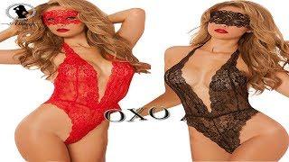 2017 valentine s day sexy lingerie hot Red black lace deep v neck teddy sexy erotic