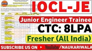 IOCL Junior Engineer Recruitment 2024   IOCL JE Vacancy 2024  IOCL JE Jobs 2024  IOCL JE 2024 