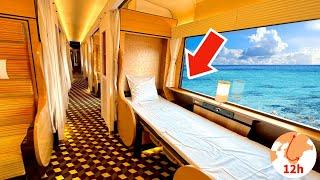 Sleeper Seat on Japans Newest Overnight Train  12 Hour Trip from Kyoto  Solo Travel Vlog