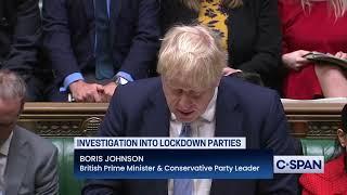 British Prime Minister Boris Johnson statement on Sue Gray Report I want to say sorry.