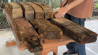 Upcycling Old Shipwrecked Timber  Crafting an Unique Stunning Wooden Console Table