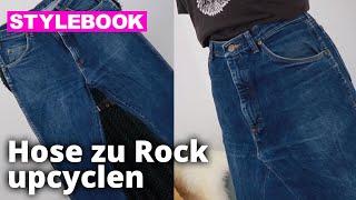 DIY Jeans zu Minirock umnähen  Anleitung für ANFÄNGER  STYLEBOOK