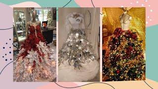 40 Best Dress Form Christmas Trees - Mannequin Christmas Tree Ideas #XmasTreeDress