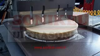 Frozen Cheesecake Cutting with Ultrasonic 12 Slices