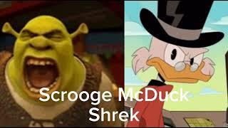 Scrooge McDuck vs. Shrek  #ducktales #shrek