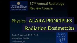 Physics concept of ALARA  Shielding time distance and radiation dosimetries