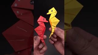 Origami seahorse #origami #craft