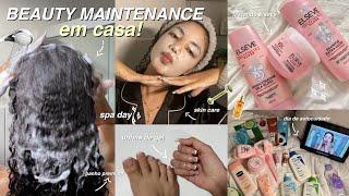 MANUTENÇÃO DE BELEZA   spa day unhas em gel banho premium & testando linha elseve…