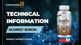 AcuMist Boron  Hi-tech fertiliser for modern farmer 