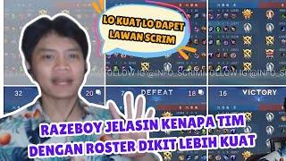 RAZEBOY Bocorin Skema Scrim di MLBB Dan Jelaskan Kenapa Roster Sedikit Lebih Kuat