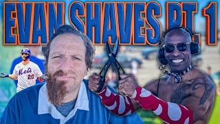 Tiki Barber Shaves OFF Evans Beard Part 1