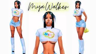 Sims 4 CAS  Mya Walker  Sim Download  CC Folder