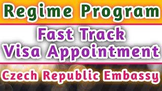 Regime Program Fast Track Visa Appointment Process for Czech Republic Student Permit  Czech Embassy