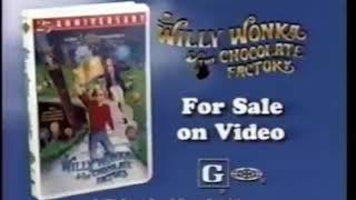 Willy Wonka and the Chocolate Factory VHS Ad 1996 windowboxed