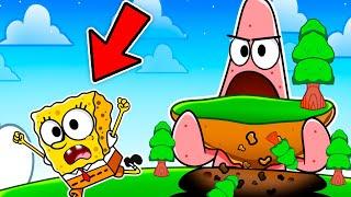 TINY SpongeBob vs GIANT Patrick in Roblox Eat the World