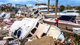 Terrible storm in the Mediterranean Sea destroyed hundreds of expensive yachts