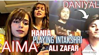 Hania Amir  Aima Baig  Ali zafar and daniyal zafar playing antakshari  intakshari during lockdown