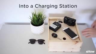 DIY Wood Crate Charging Station