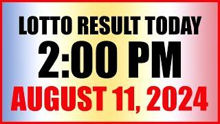 Lotto Result Today 2pm August 11 2024 Swertres Ez2 Pcso