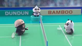 【Bamboo Panda 】Best Badminton Match Bamboo VS Dundun  Short Animation  Funny Panda Cartoon